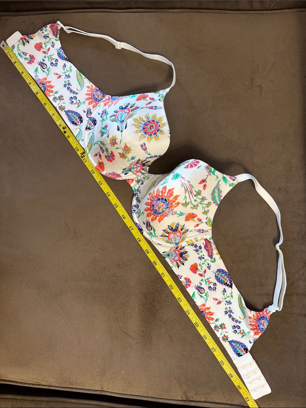 Love Floral Print White Multi-Color T-Shirt Bra